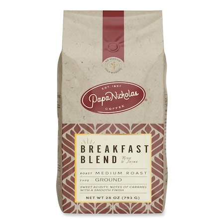 Papanicholas Coffee Coffee, Breakfast Blend, 2 lb., Breakfast Blend, Bag, Regular, Coffee, 32 oz 32006